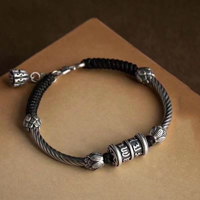 Buddha Stones Om Mani Padme Hum Lotus Vrede Gevlochten Armband - Om Mani Padme Hum(Liefde♥Focus) - image 0