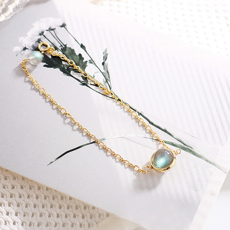 Buddha Stones 14k vergulde Armband met natuurlijke maansteen voor helende liefde - image 9
