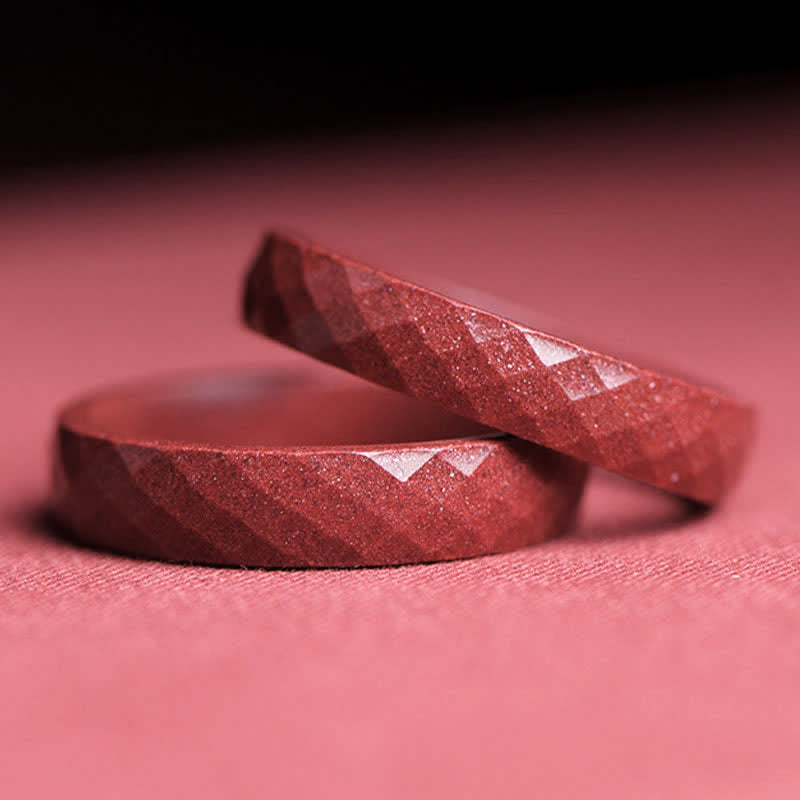 Buddha Stones Cinnabar Om Mani Padme Hum Gelukbrengende Wolken Ring - image 5