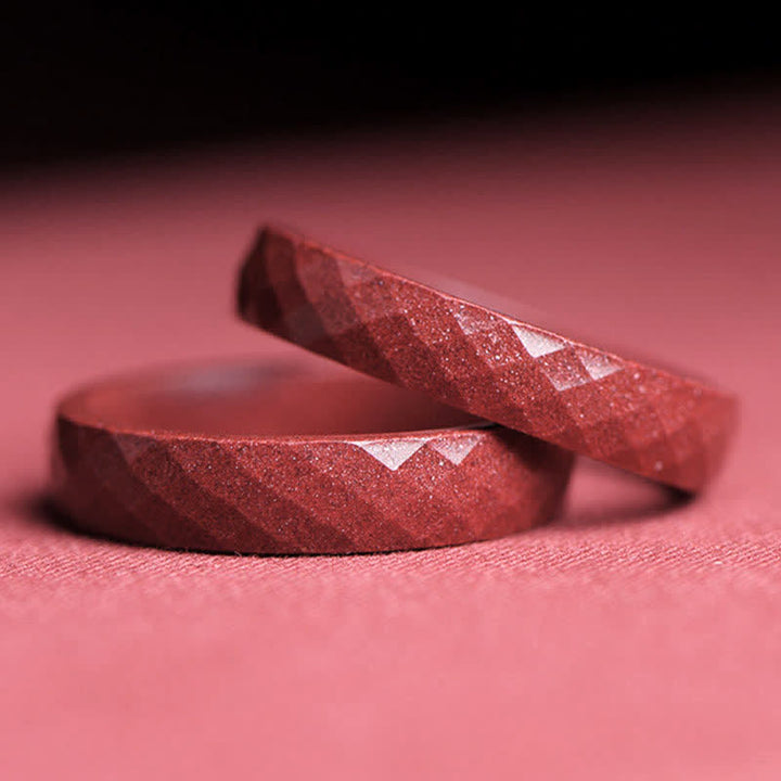 Buddha Stones Cinnabar Om Mani Padme Hum Gelukbrengende Wolken Ring - image 5