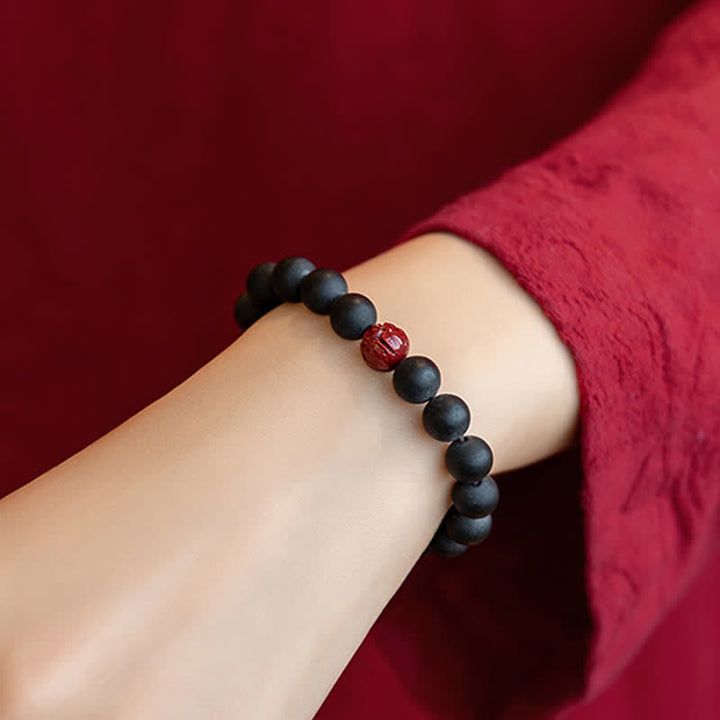 Buddha Stones Tibetaanse cipres cinnaber lotus helende Armband - image 2
