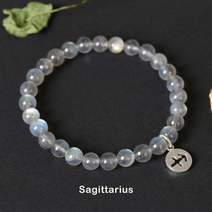 Armband met maansteen en de 12 sterrenbeelden van de dierenriem - Boogschutter - image 19