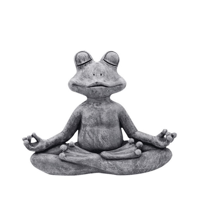 Buddha Stones Mediterende Zen Hond Kat Kikker Decoratie - Kikker 9,5 x 12,5 x 5 cm (300 g) - image 9