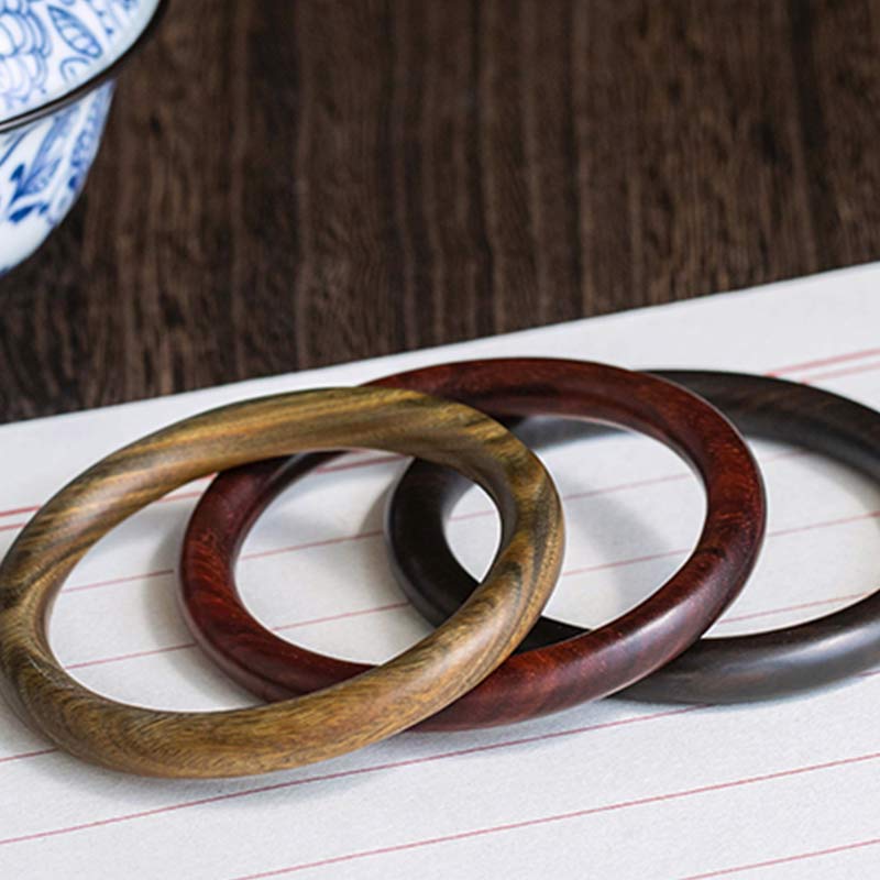 Buddha Stones Tibetaanse armband met kleine blaadjes, rood sandelhout en ebbenhout , Bangle-armband - image 12
