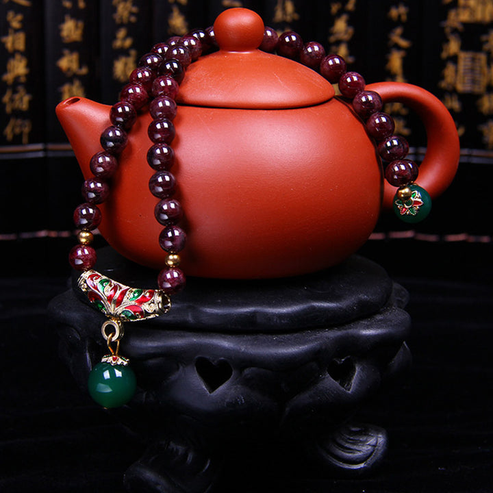 Buddha Stones Natuurlijke granaat Armband - image 7