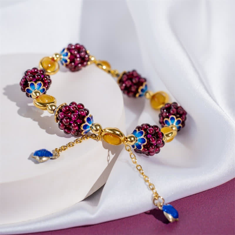 Buddha Stones Tibetaanse granaat Armband voor rust en ontspanning - image 4