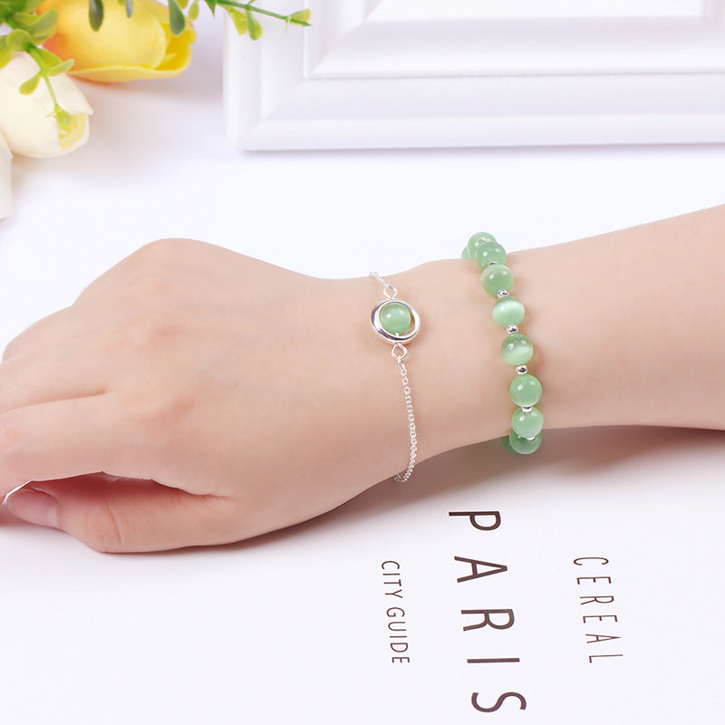 Buddha Stones Zonnesteen Aardbeikwarts Kristal Positieve Armband - Chrysoberyl (kattenoog) - image 34