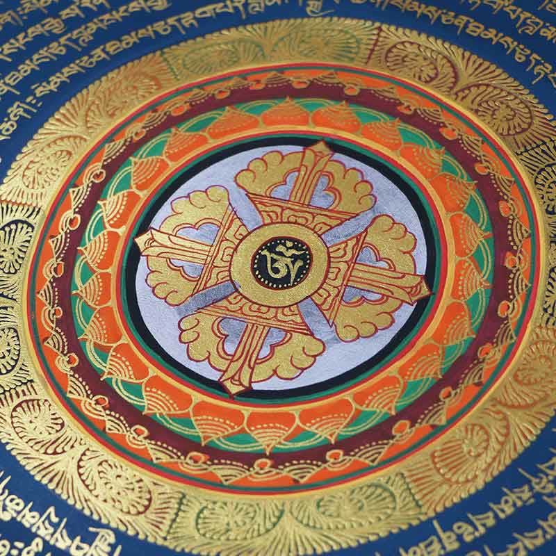 Buddha Stones Tibetaans handgemaakt Thangka -schilderij met spirituele zegening, blind box met willekeurig kleurenpatroon. - image 1