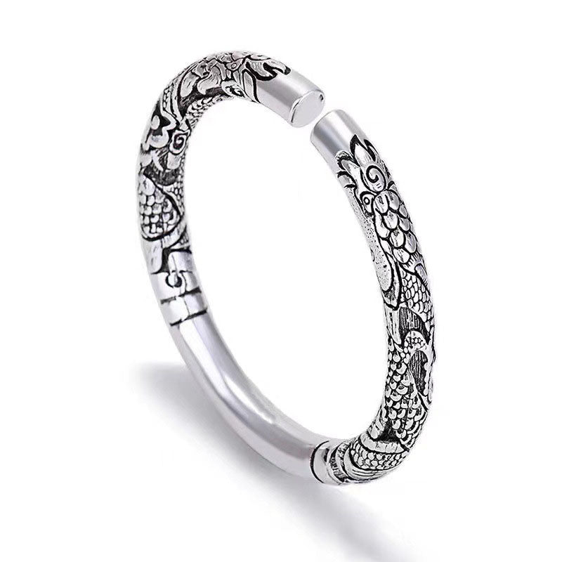 Buddha Stones Armband met draak, gelukbrengende wolken, geluksbescherming, Bangle - DRAAK (Geluk ♥ Kracht) - image 0