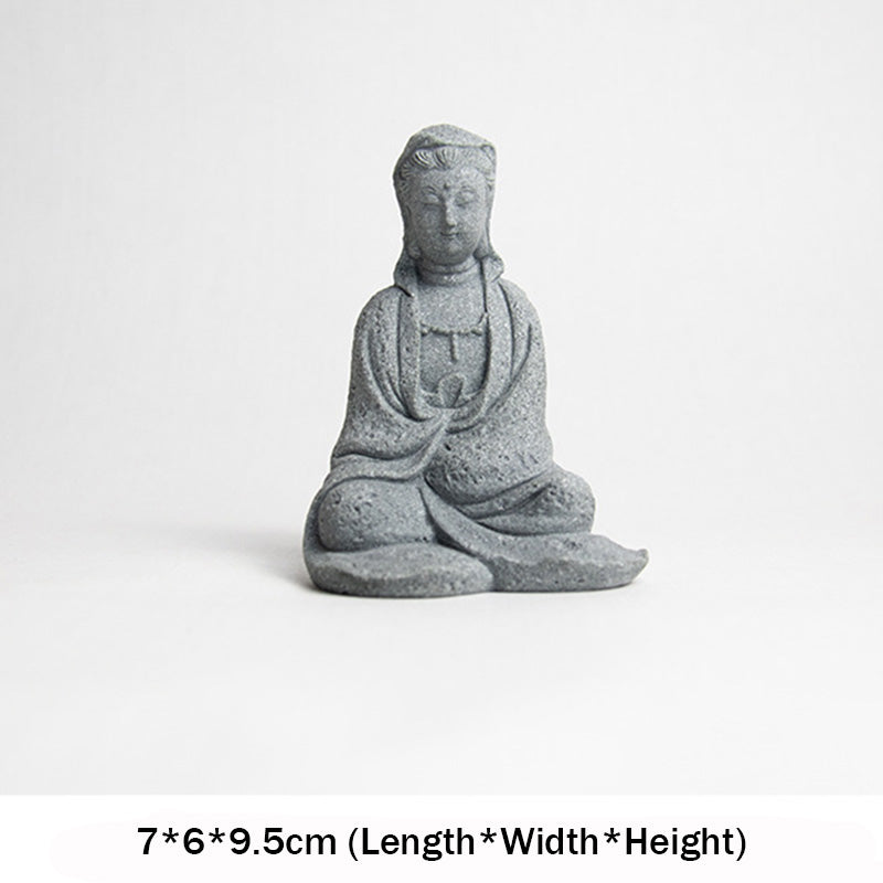 Buddha Stones Avalokitesvara-beeldje als zegen voor huisdecoratie - 7*6*9,5 cm - image 4