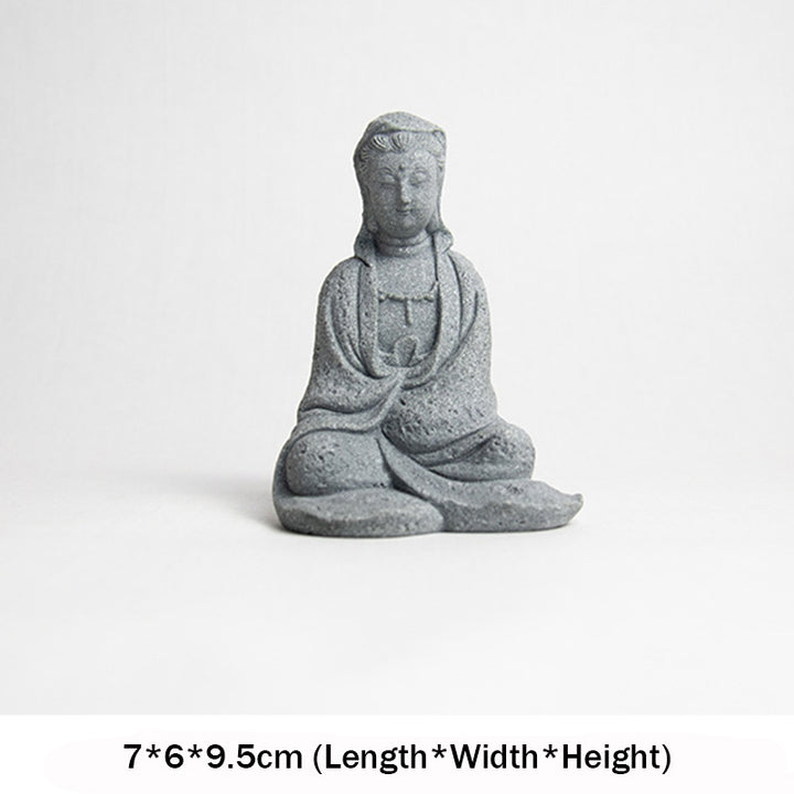 Buddha Stones Avalokitesvara-beeldje als zegen voor huisdecoratie - 7*6*9,5 cm - image 4
