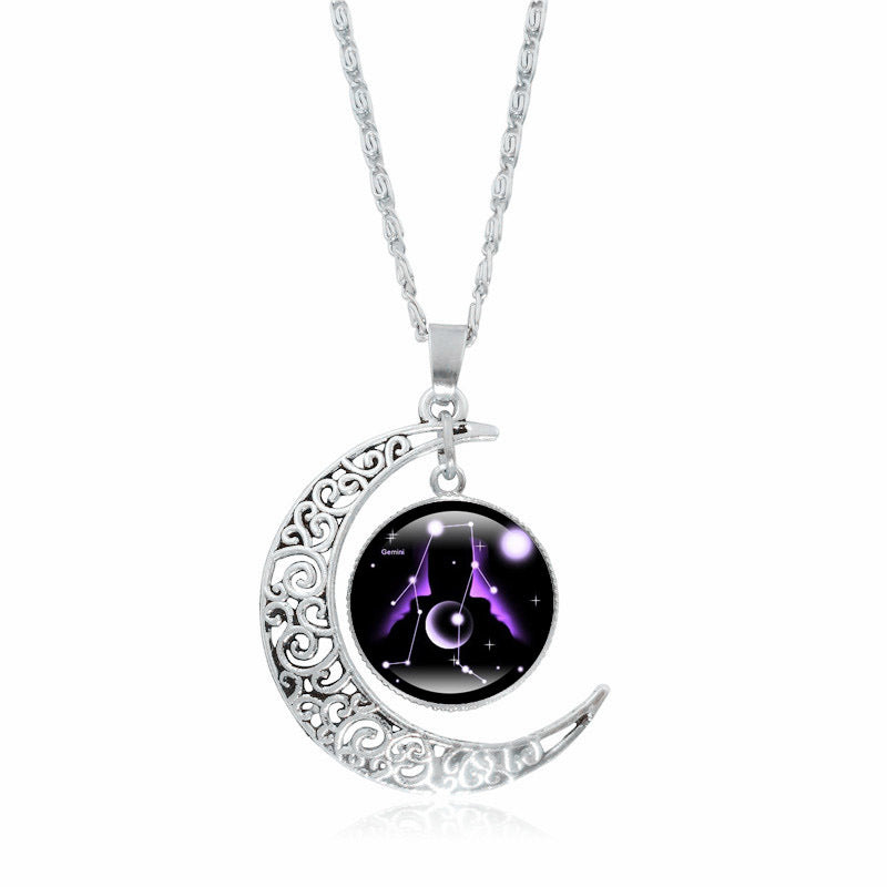 Buddha Stones Ketting met maanbescherming en de 12 sterrenbeelden van de dierenriem - image 0