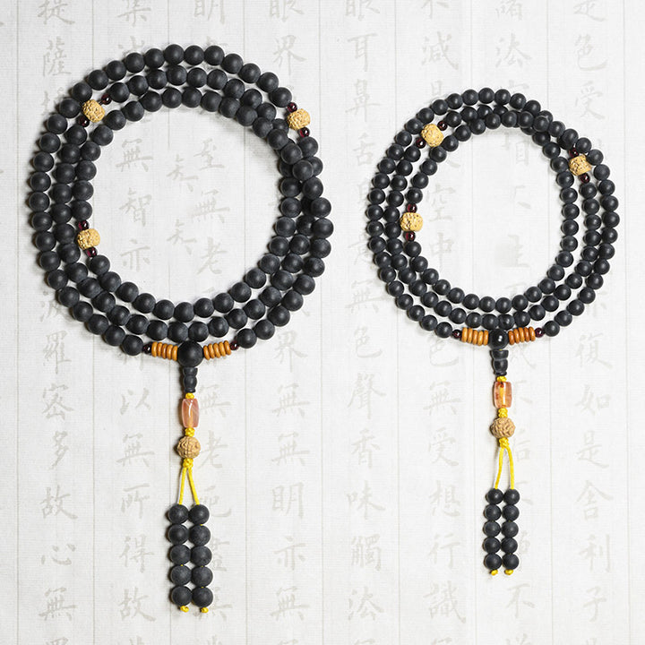 Buddha Stones Tibetaanse Mala Cypress Bodhi Zaad Rode Agaat Genezende Armband - image 12