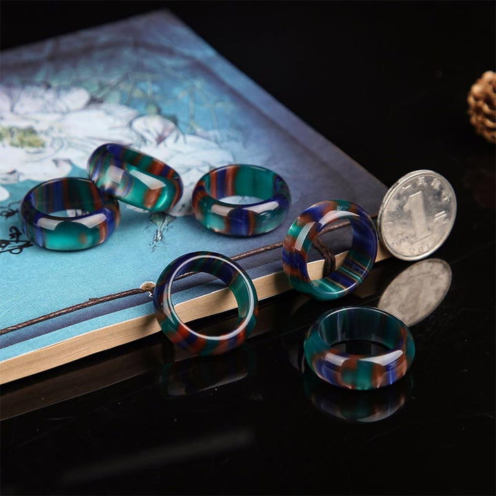 Buddha Stones Kleurrijke zeewilg Mala positieve Armband Ring - image 2