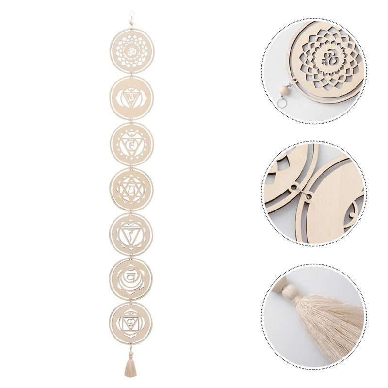 Buddha Stones Chakra-balancerende wandhanger voor thuisdecoratie - Hout - image 0