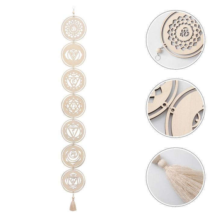 Buddha Stones Chakra-balancerende wandhanger voor thuisdecoratie - Hout - image 0