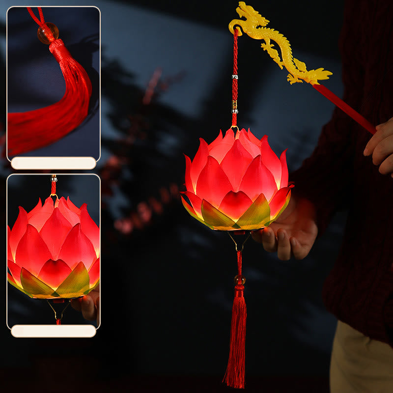 Buddha Stones DIY Lotusbloem Drakenlantaarn Kwastjes Lamp Decoratie - image 15