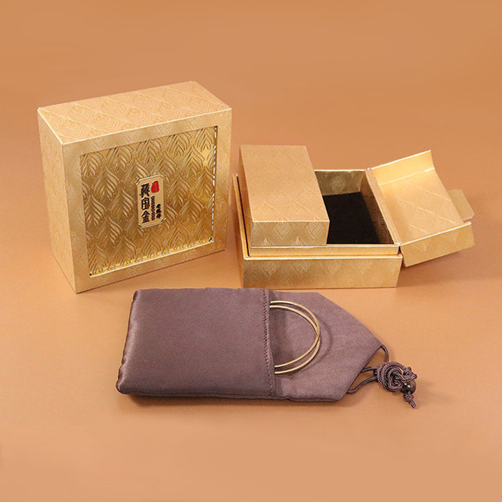 Retro sieraden opbergdoos met verenpatroon, geschenkdoos - image 4