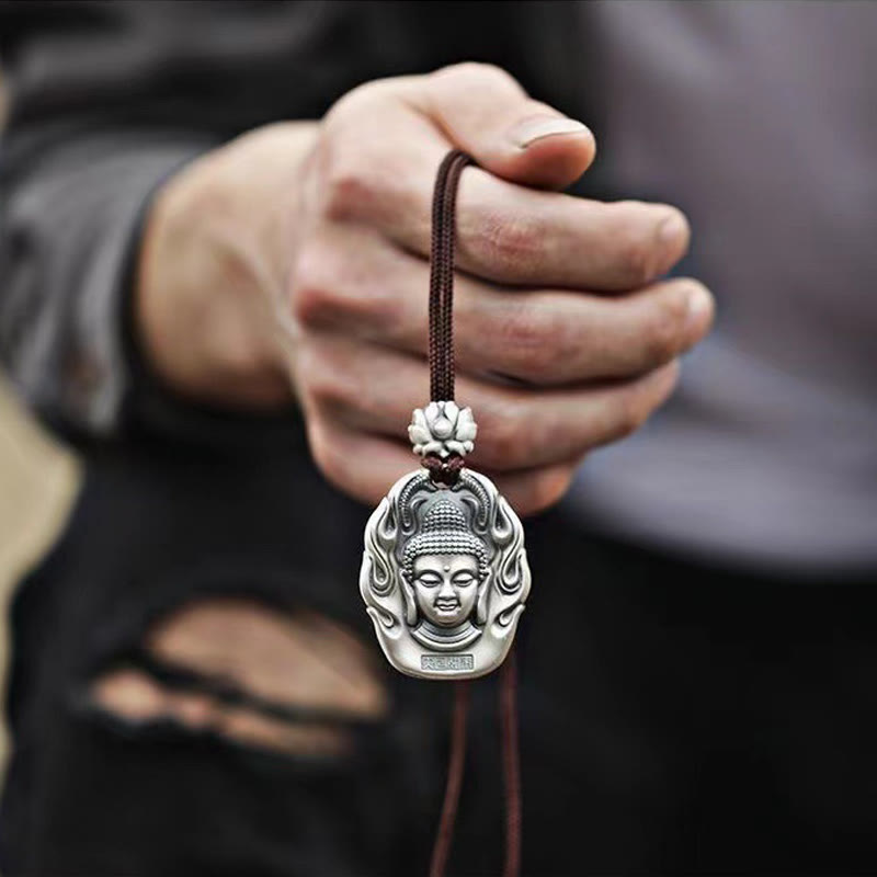 Buddha Stones Chinese dierenriem geboorte Boeddha Om Mani Padme Hum Lotus Mededogen Ketting - image 1