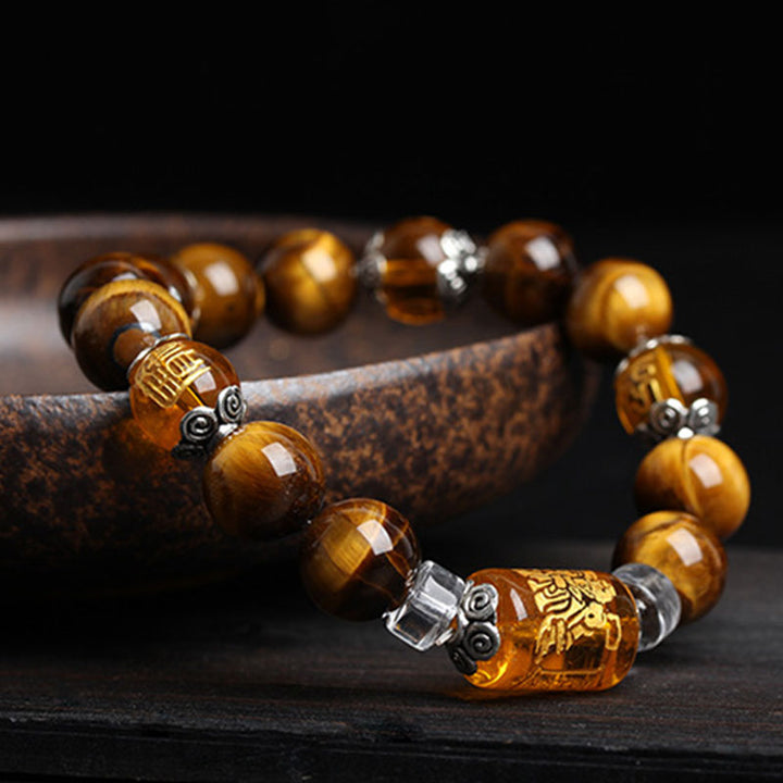 Buddha Stones Armband met tijgeroogkralen - image 2