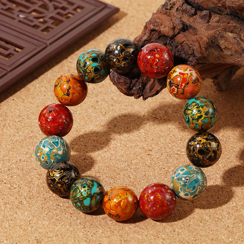 Buddha Stones Natuurlijke, veelkleurige lakparels, rustgevende Armband - Natuurlijke lakparels - image 0