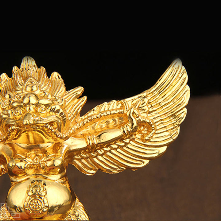 Buddha Stones Tibetaans gouden Garuda vogel legering bescherming huisdecoratie - image 8