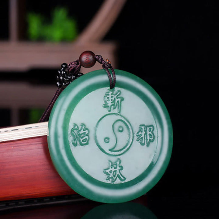 Buddha Stones Groene Aventurijn Yin Yang balans Ketting hanger - image 2