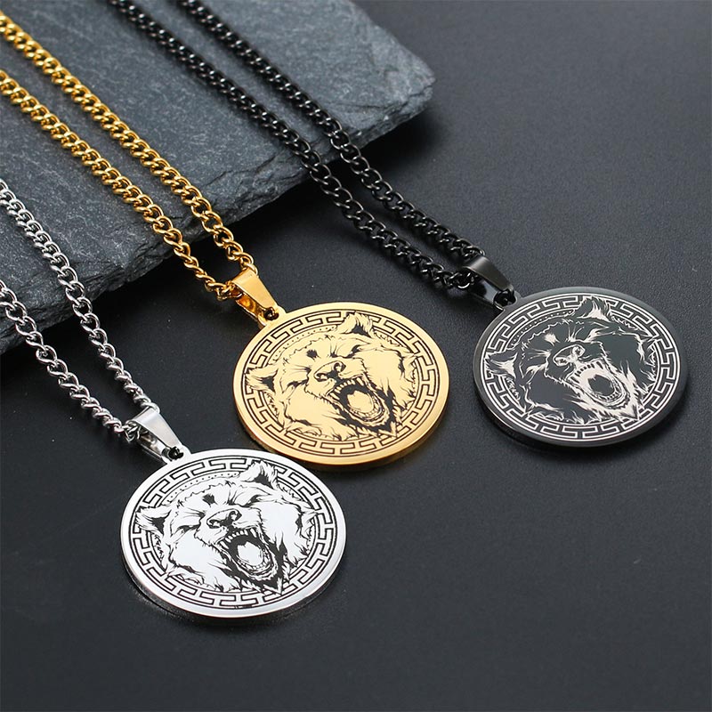 Buddha Stones Dierenvormige titanium stalen ketting met beschermende hanger - image 1