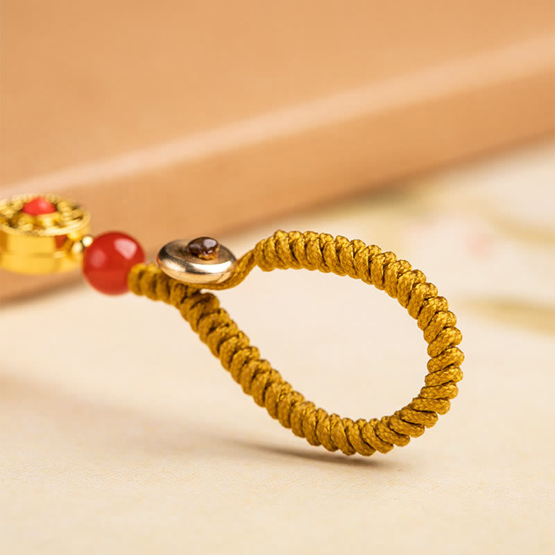 Buddha Stones Sleutelhanger met gelukssymbool en slotje van het Fu-personage. - image 6