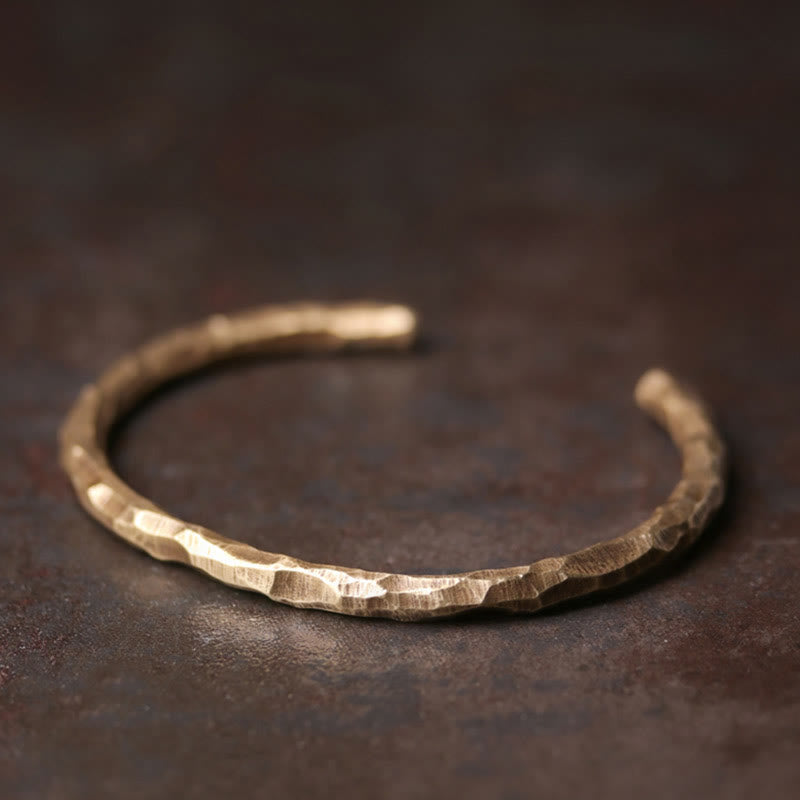 Buddha Stones Bangle armband met reliëfstructuur en koperen Manchetarmband - image 10