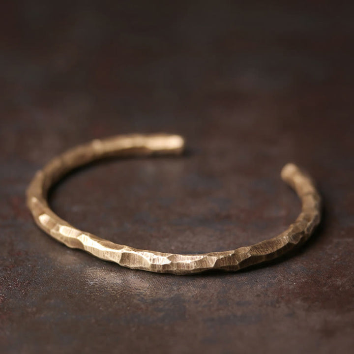 Buddha Stones Bangle armband met reliëfstructuur en koperen Manchetarmband - image 10