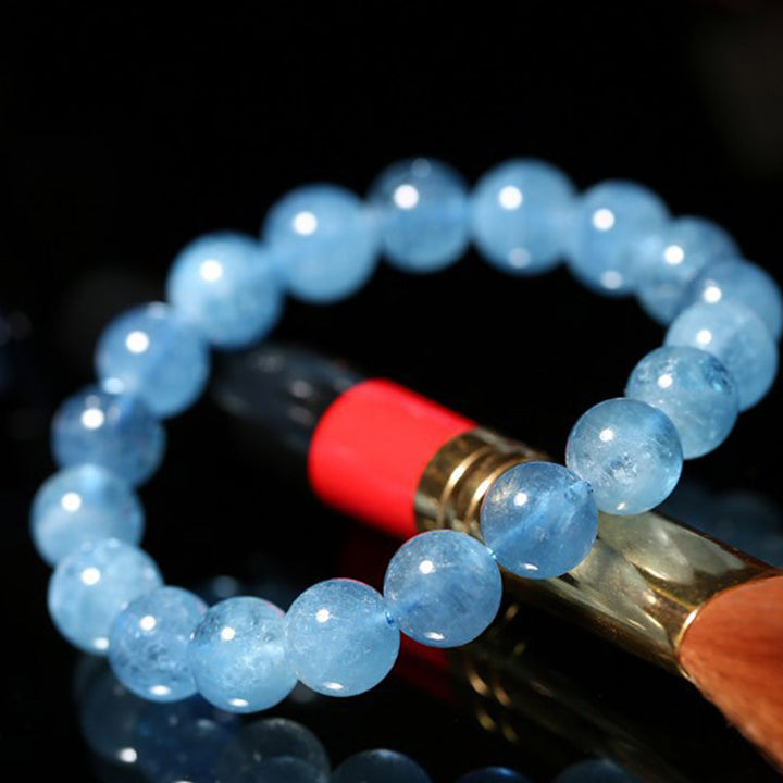 Buddhastoneshop Aquamarijn Kralen Armband - image 4
