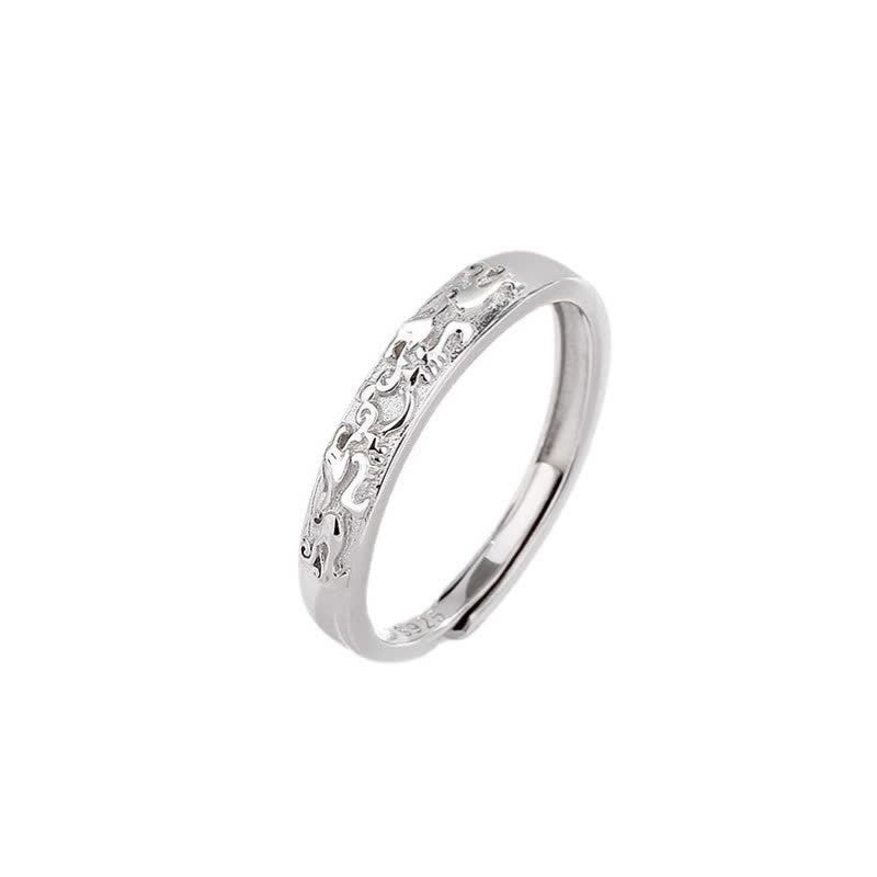 Buddha Stones Verstelbare PiXiu Balance- Ring voor stellen, 925 sterling zilver - image 3