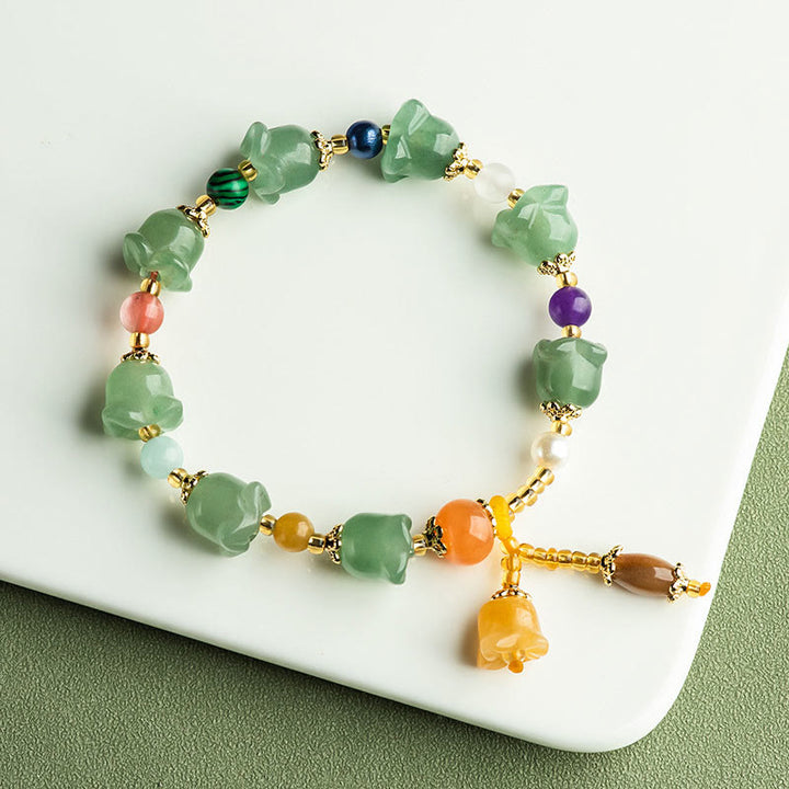 Buddha Stones Groene aventurijn magnolia bloem Armband - image 1