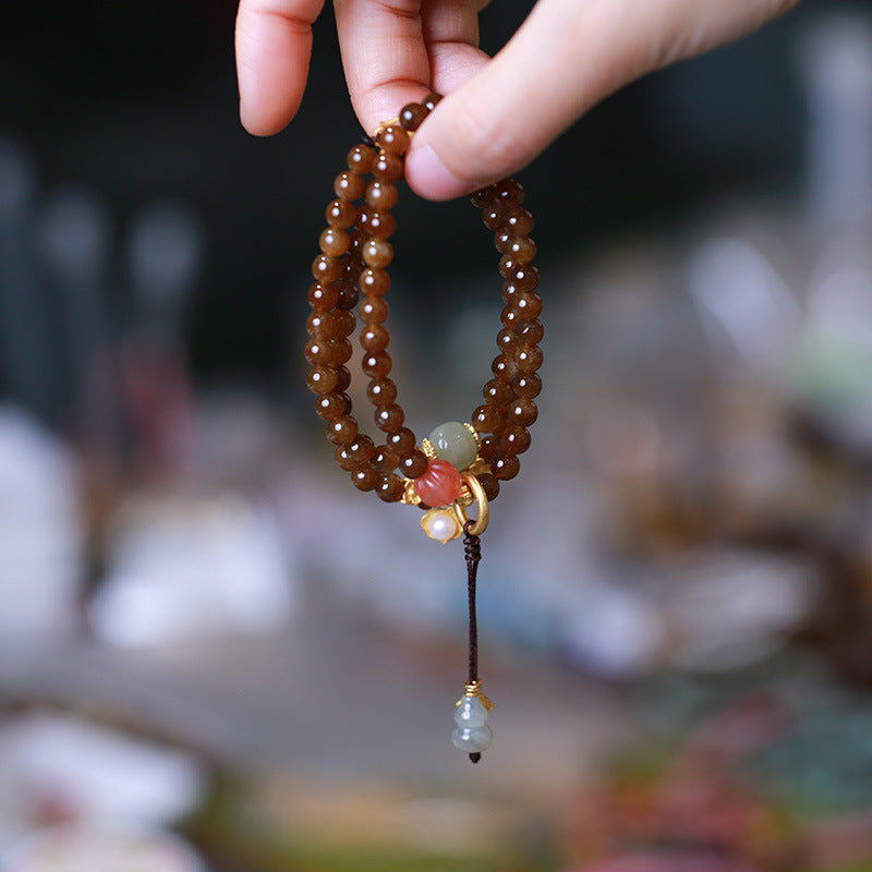 Buddha Stones Jade vlinder pompoen Armband Ketting - image 2