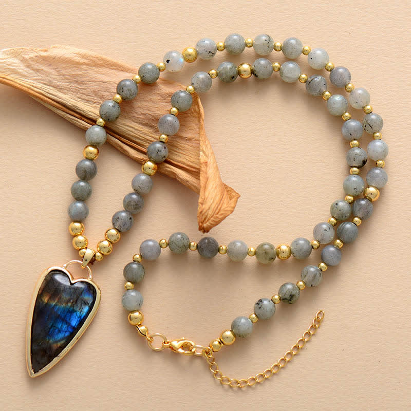 Buddha Stones Labradoriet Ketting ter ondersteuning van genezing - Labradoriet - image 0