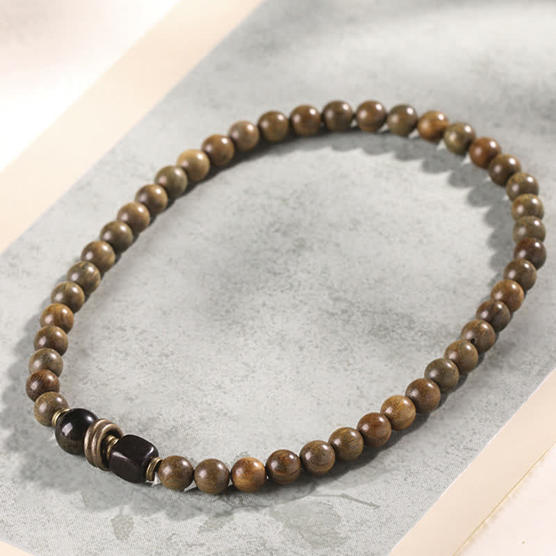 Buddha Stones Tibetaanse groene sandelhout kristallen rustgevende Armband - image 13