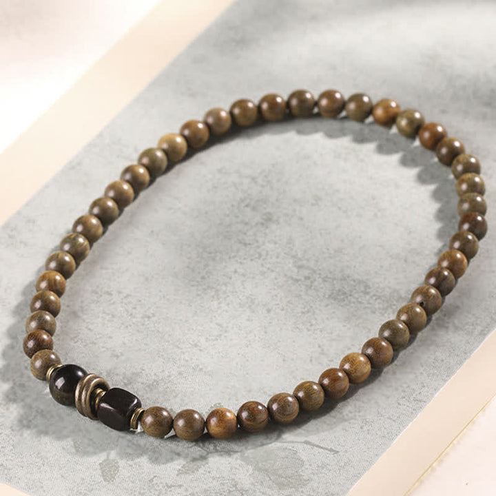 Buddha Stones Tibetaanse groene sandelhout kristallen rustgevende Armband - image 13