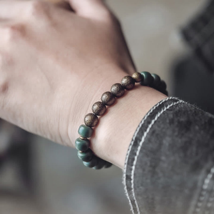 Buddha Stones Tibetaanse cyaan Bodhi-zaad koperen Armband - image 1