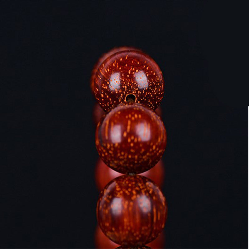 Buddha Stones Tibetaanse Armband met kleine rode sandelhouten blaadjes - image 16