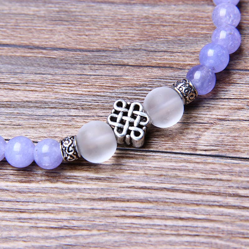 Buddha Stones Paarse jaspis kralen Armband Mala - image 8