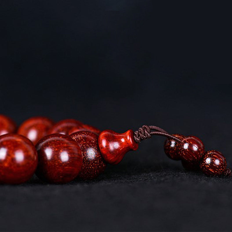 Buddha Stones Tibetaanse Armband met kleine rode sandelhouten blaadjes - image 17