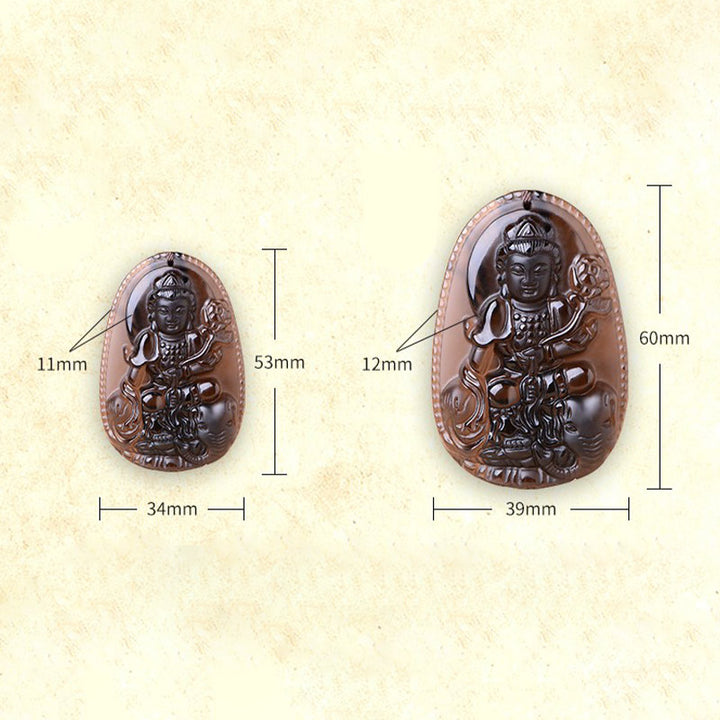 Buddha Stones Chinese dierenriem obsidiaan Ketting - image 10