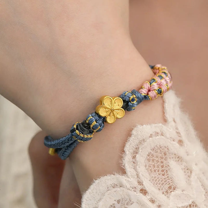 Buddha Stones Armband met perzikbloesemmotief en symbool van rijkdom. - image 5