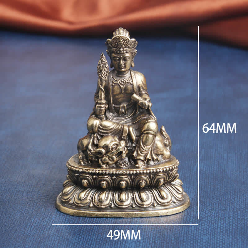 Buddha Stones Manjusri Bodhisattva Sereniteit Koperen Beeld Decoratie - image 8