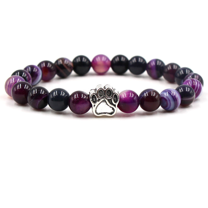 Indiase agaat groene agaat hondenpoot positieve kalmerende Armband - Paarse agaat (Bescherming ♥ Moed) - image 12