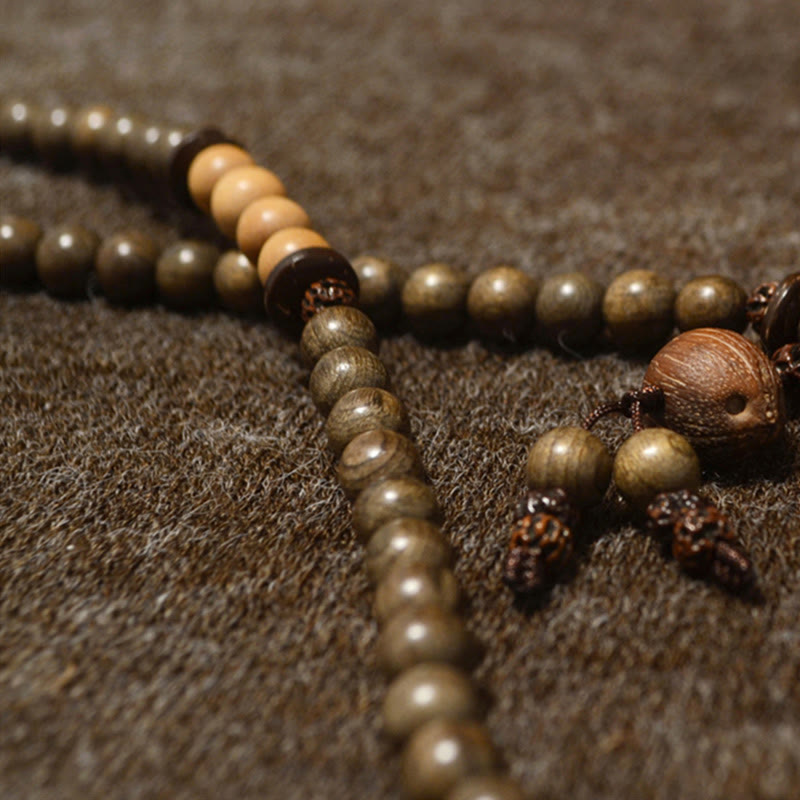 Buddha Stones Tibetaanse sandelhouten beschermingsamulet Mala Armband - image 13