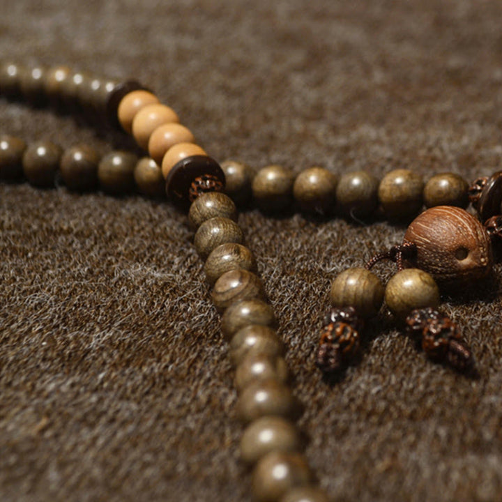 Buddha Stones Tibetaanse sandelhouten beschermingsamulet Mala Armband - image 13