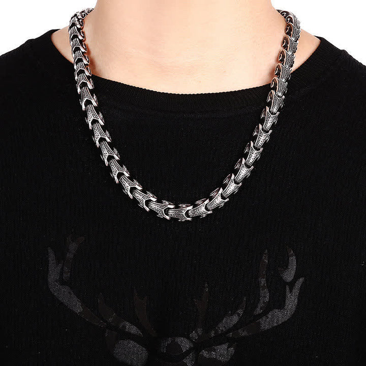Buddha Stones Beschermende Ketting met hanger en drakenpatroon van titaniumstaal . - image 14