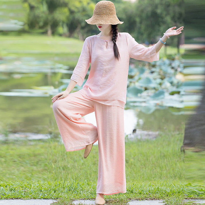 Tai Chi Meditatie Gebed Zen Spirituele Ochtendpraktijk Kleding Dames Set - image 14